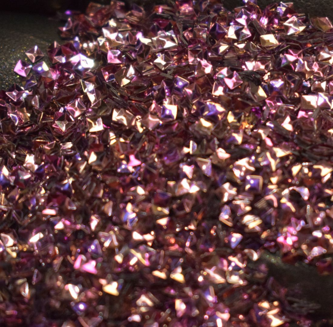 Rose Gold 2MM Square Shaped 3D Glitter Art Epoxy Tumbler Resin Casting