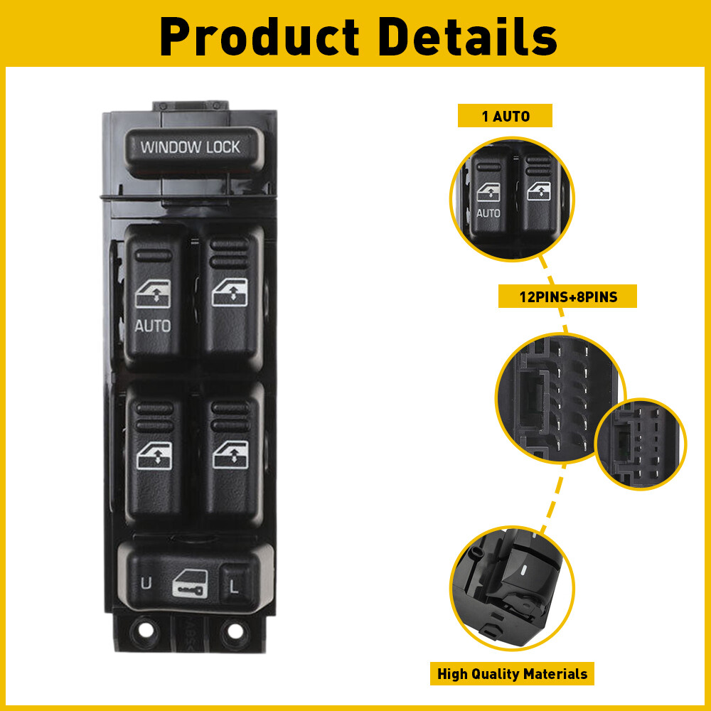 For 2000-2002 Chevy GMC Left Driver Master Side Power Window Door Switch Control