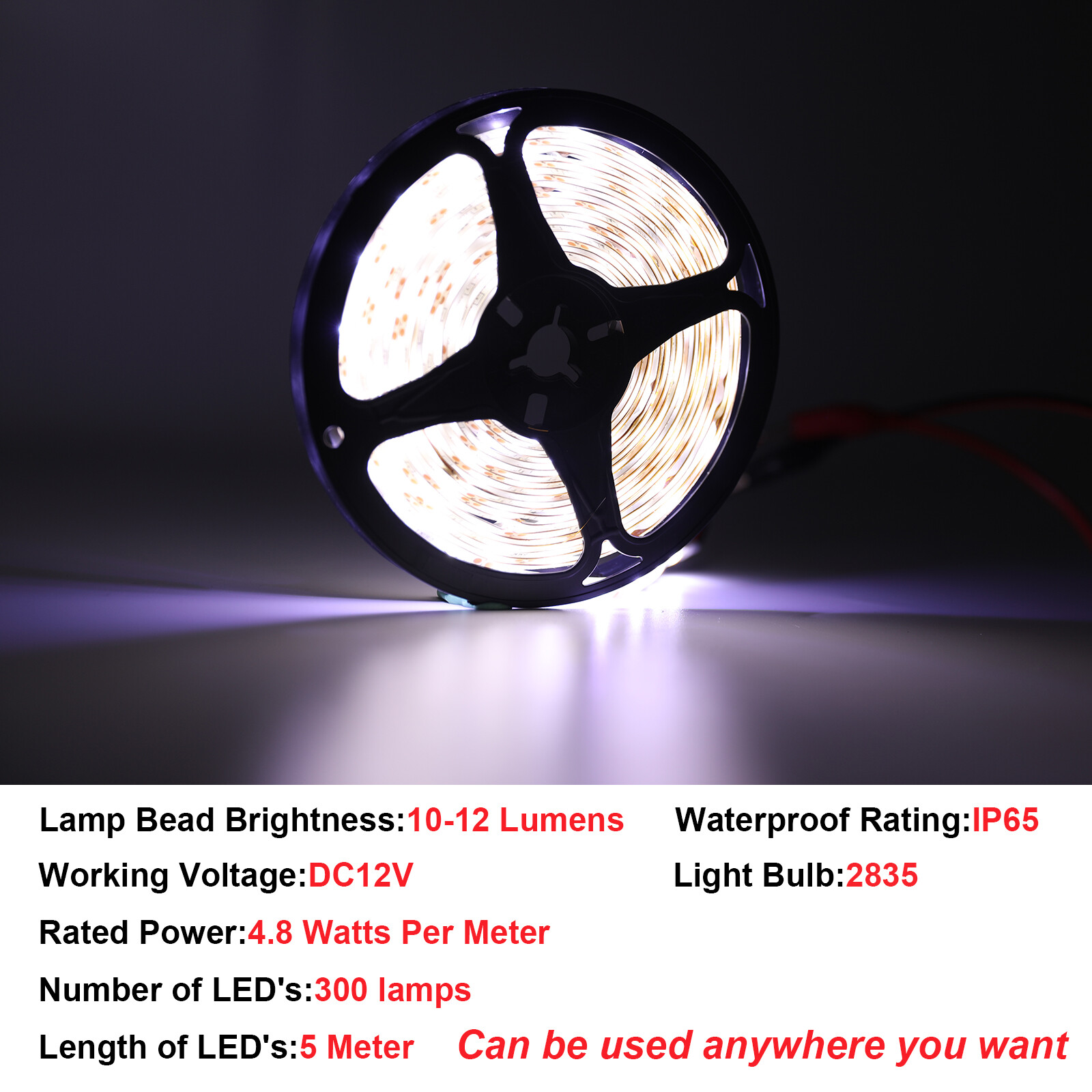 6000K White Waterproof RV Exterior Awning Strip Lights, RV Outdoor Lights16.4 FT