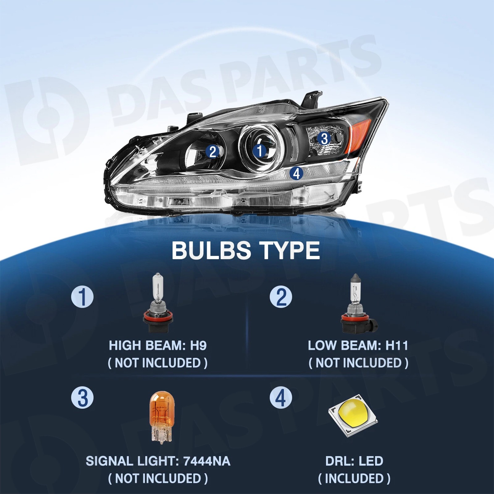 For 2011-2017 Lexus CT200H Headlight Headlamp OE Style w/o Bulbs Left Right Side