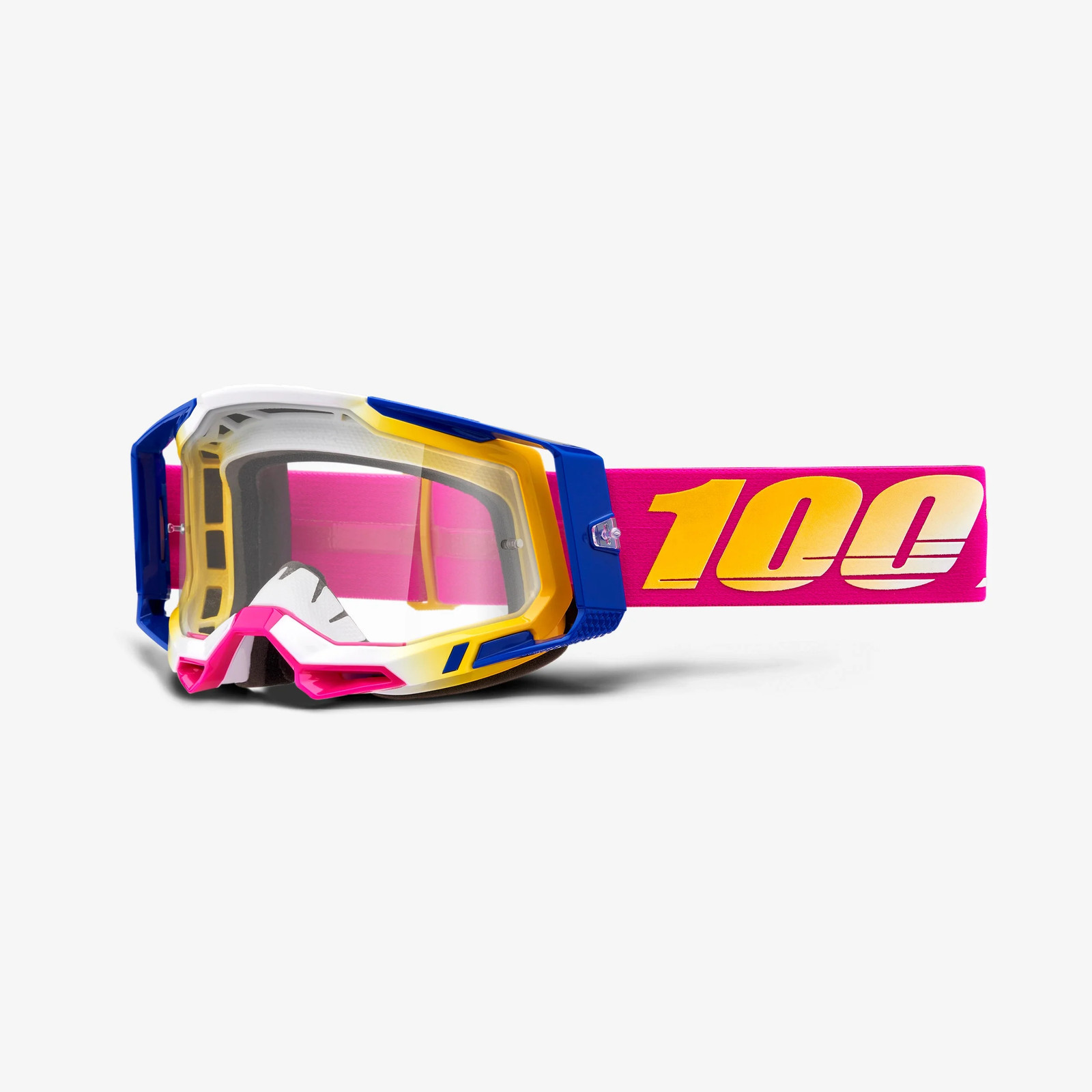 100% Racecraft 2 Mission MX Motocross MTB Goggles Clear Lens Adult