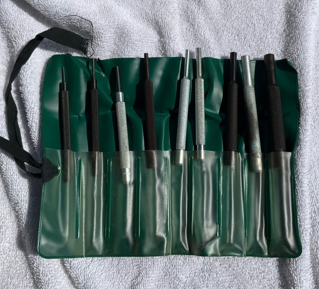 Machinery Products Co 9 Piece Pin Punch Set 4″ OAL Made in USA