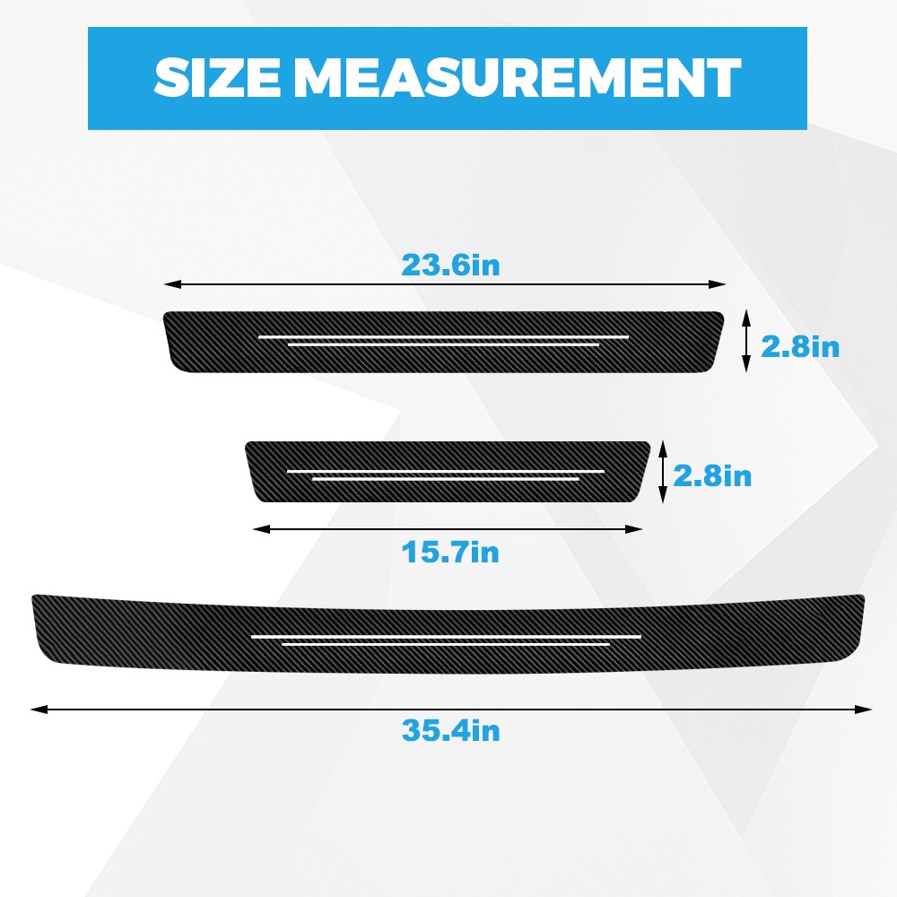 9Pcs Car Door Scuff Sill Cover Panel Step Protector For Chevrolet Accessories