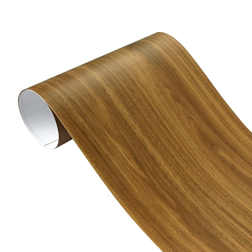 Car Interior Wood Grain Textured Glossy Vinyl Wrap Sticker DIY Decal Sheet Film