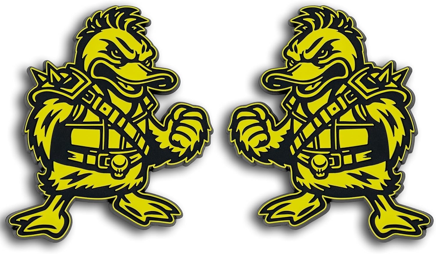 NEW! 2PC Yellow Duck Quack 3D Car Emblem Badge Jeep Truck SUV Fender Decal