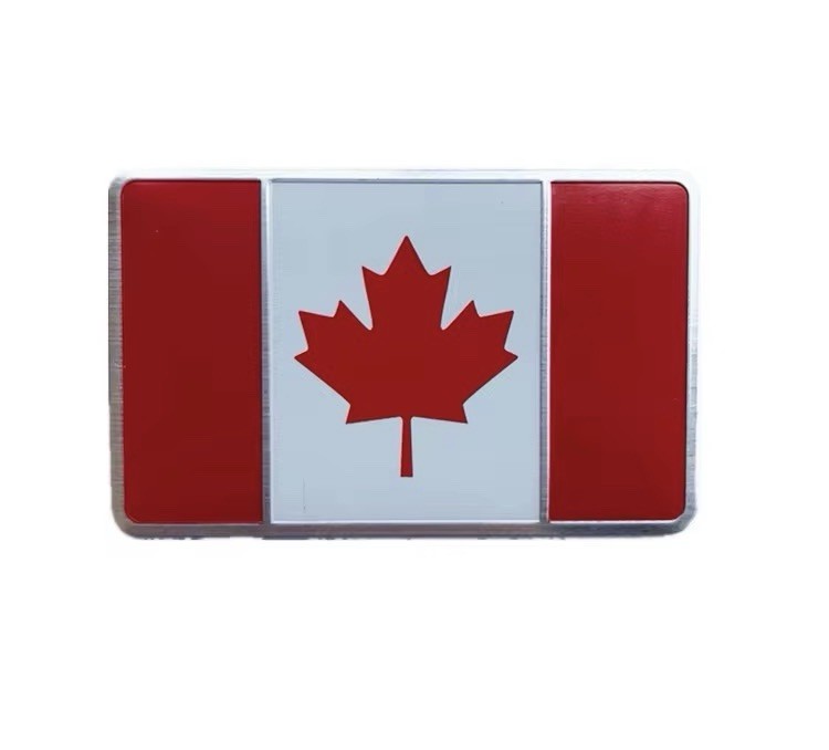 3D Metal Canadian Flag Badge Emblem Sticker Car Canada CA Decal Free Shipping!