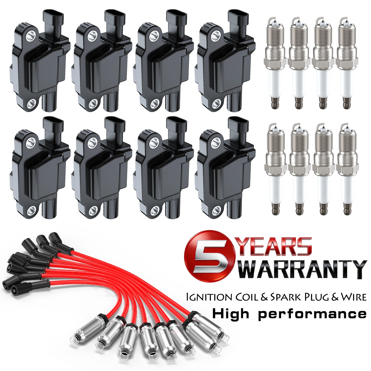 Spark plugs And Wire And Coil Packs Ignition Coil Set For GM LSX LM7 4.8 5.3 5.7