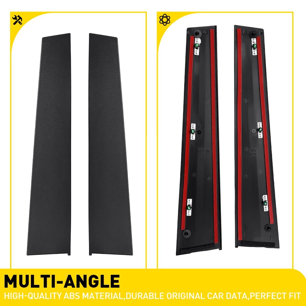 Driver Passenger Front Door B Pillar Applique Molding Trim For 2019-26 RAM 1500