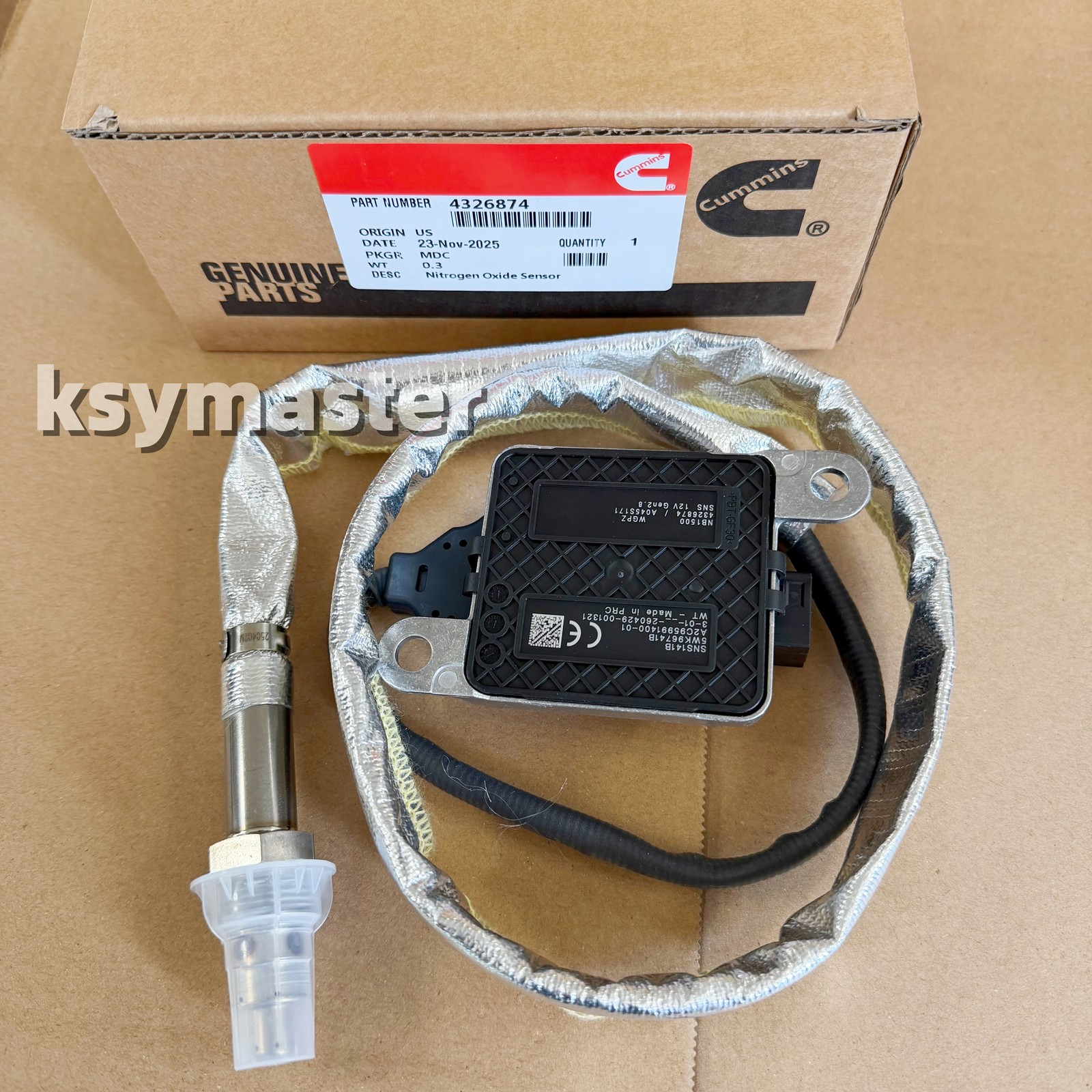 GENUINE CUMMINS NOx NITROGEN OXIDE SENSOR 4326874 11.0L 15.0L NEW