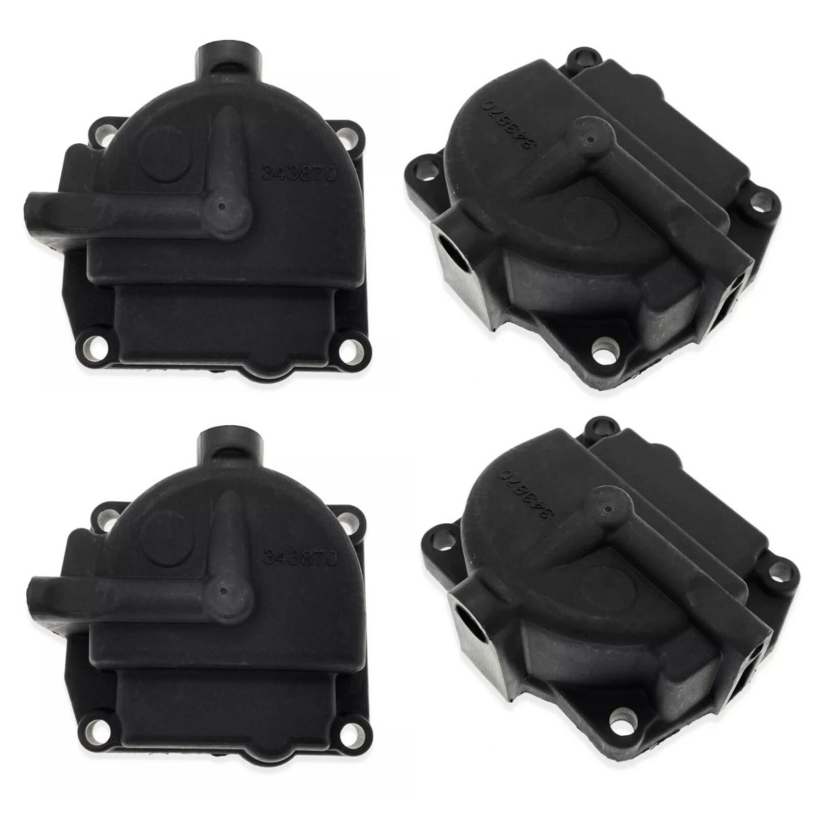 4Pcs Carburetor Float Chamber Carb Bowl 433000 OMC Johnson/Evinrude 90-175hp 60°