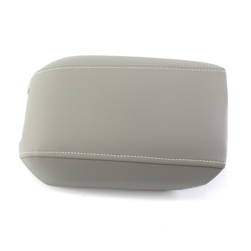 For 03-14 13 Volvo XC90 PU Leather Center Console Lid Armrest Cover Gray ABS