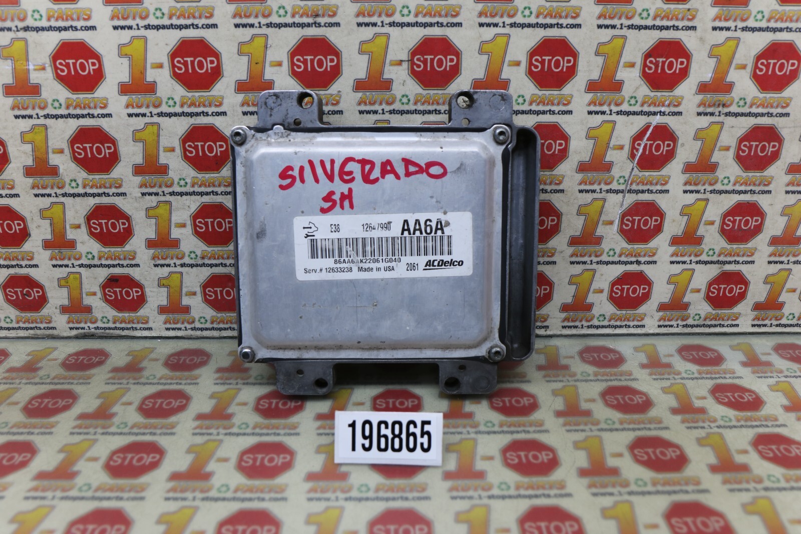 10-13 CHEVROLET SILVERADO 1500 ENGINE COMPUTER MODULE ECU ECM 12633238 AA6A OEM