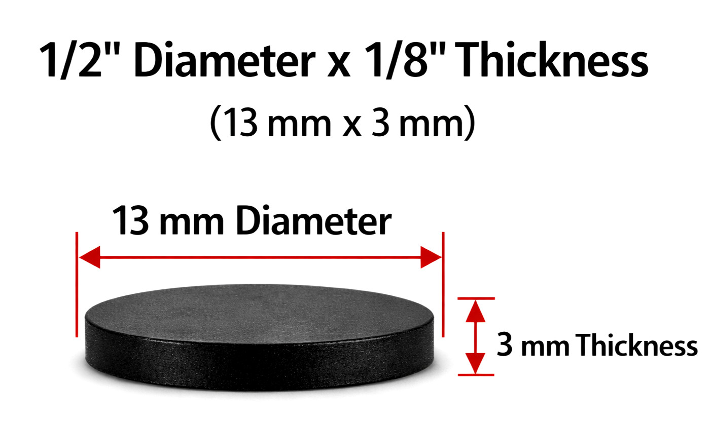Lot of 24 pcs 1/2″ Dia X 1/8” Tall Rubber Feet Bumpers 3M Adhesive Backing