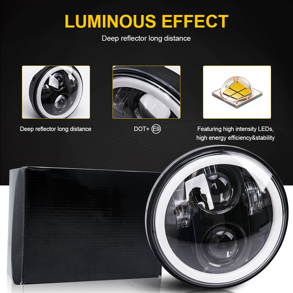 4pcs 5.75″ 5-3/4 inch LED Headlights Hi/Lo Beam DRL for Ford Thunderbird Torino