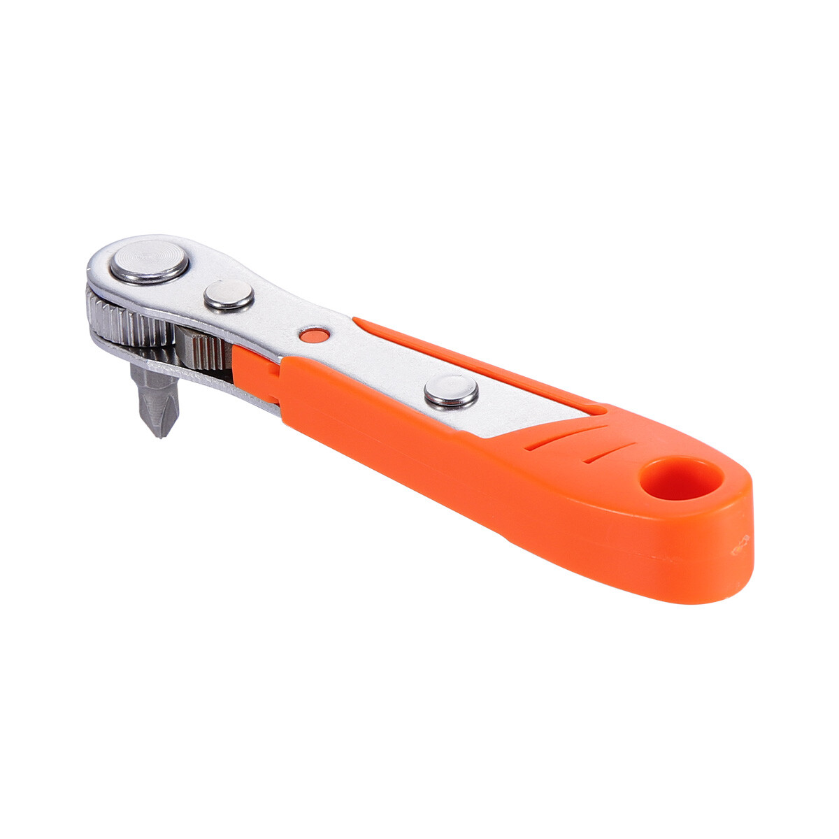 Ratcheting Right Angle Screwdriver Hex Drive 90 Degree Offset + 10pcs Bits Set