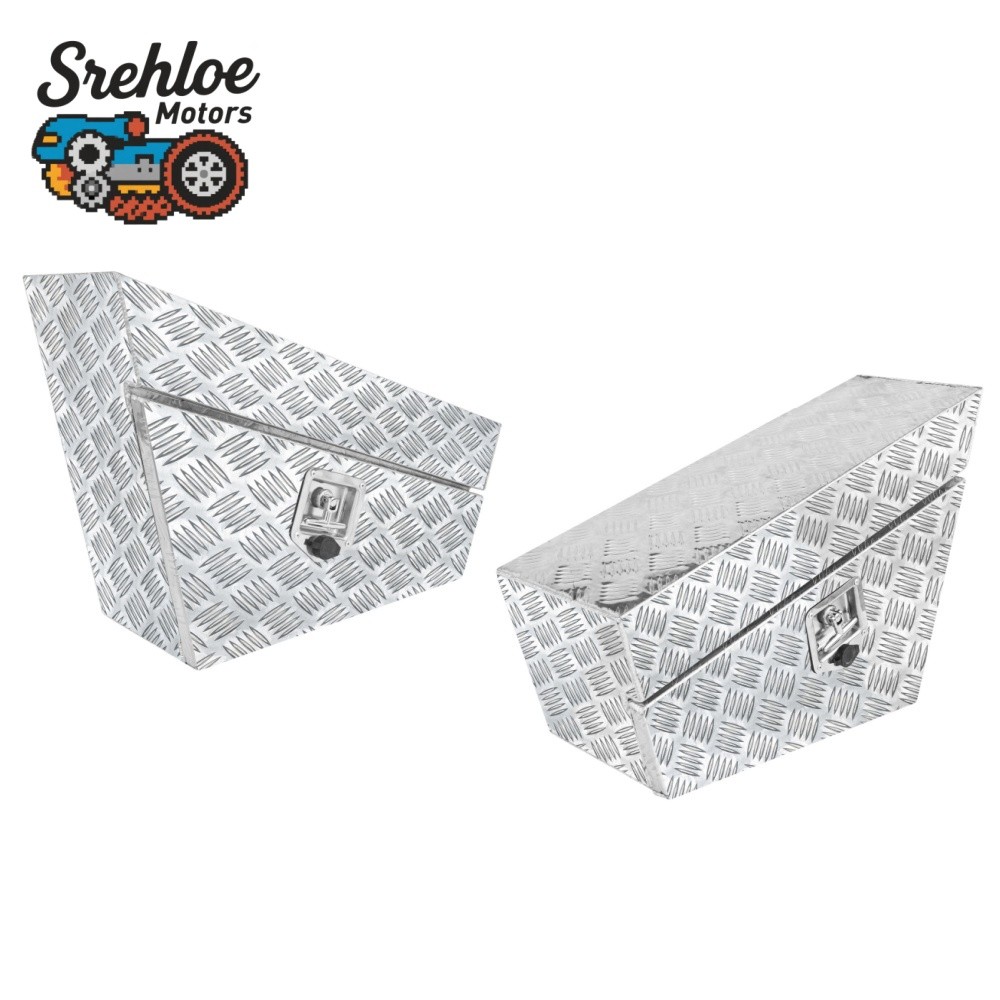 Silver Pair of Aluminium Undertray Toolbox Underbody Pickup Truck 30″x10″x17″