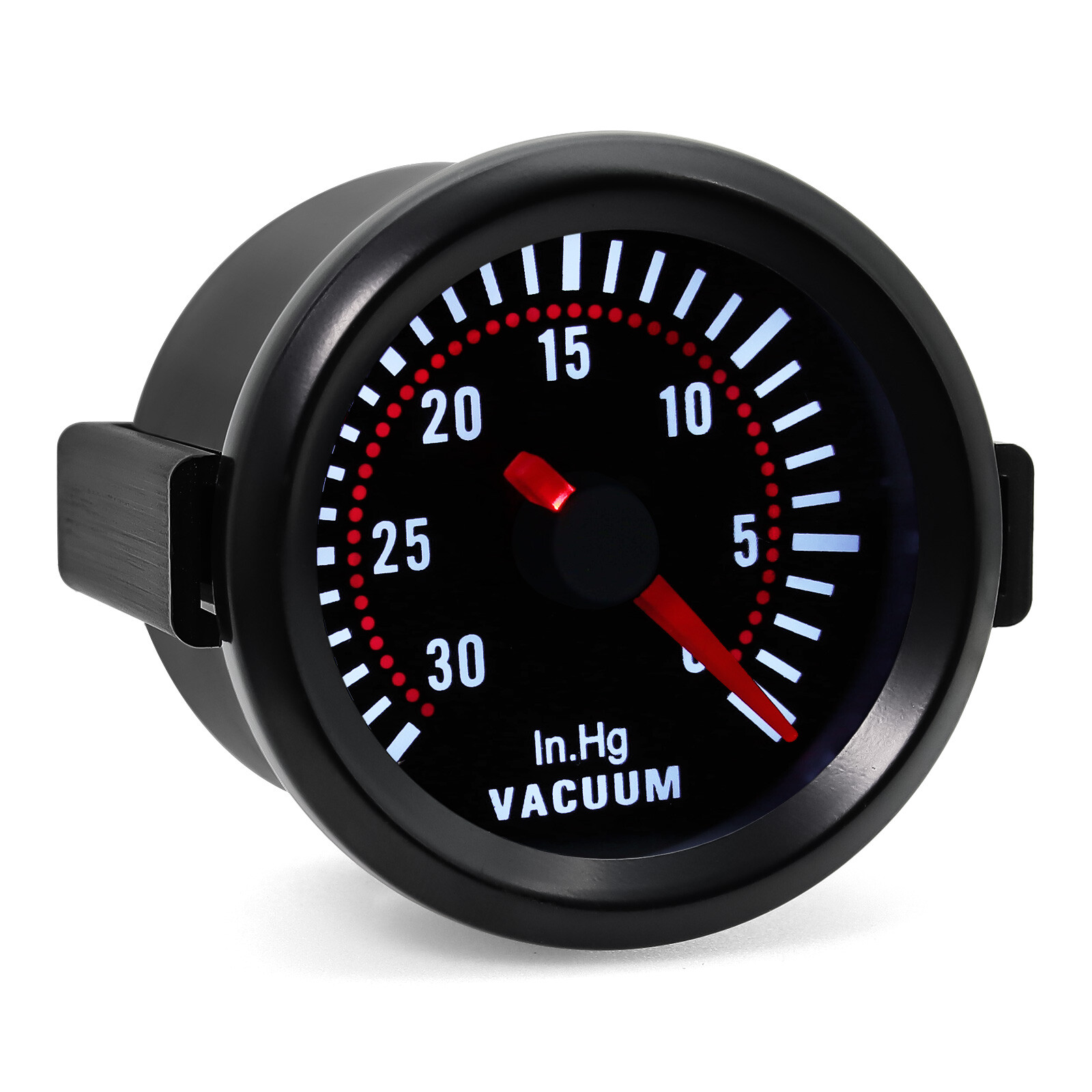 Universal 2″ 52mm Car Vacuum Pressure Gauge Meter 0-30 In.Hg White LED Light