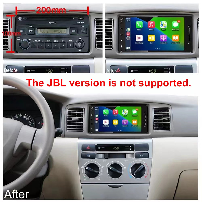 7″ 4+64GB Toyota Tundra 2000-2006 Car Radio Android 15 Apple CarPlay 2DIN GPS