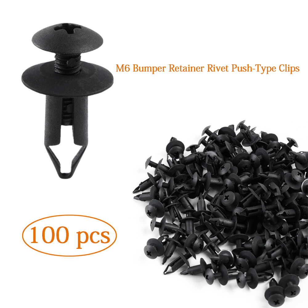 Bumper Clips Retainer Auto Rivets Fastener Push Pins Bolts Motorcycle M6