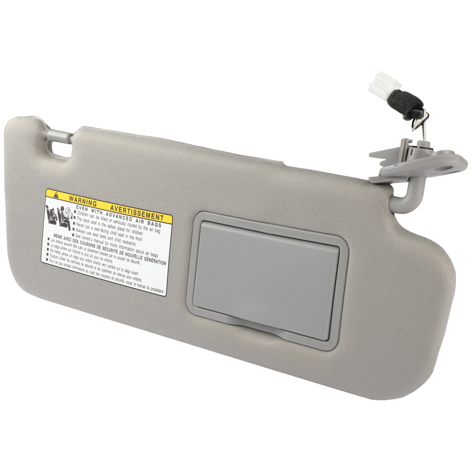 85202-0A750-QSQQH For Hyundai Sonata 2.4L 3.3L Sun Visor Gray RH W/Lighted 06-08