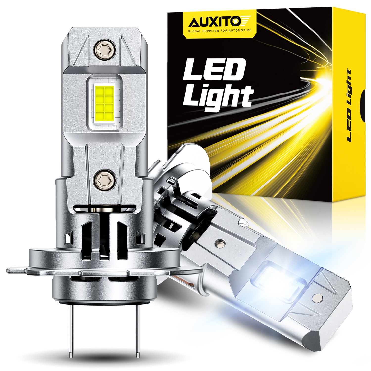 AUXITO H7 Super Bright LED Headlight Bulbs 60000LM Kit High Low Beam 6500K White