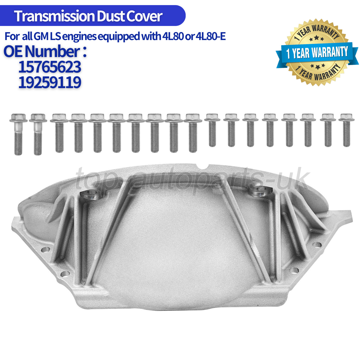 Dust Cover Trans Inspection Cover w/ Bolts 15765623 for 4L80 4L80E Transmission