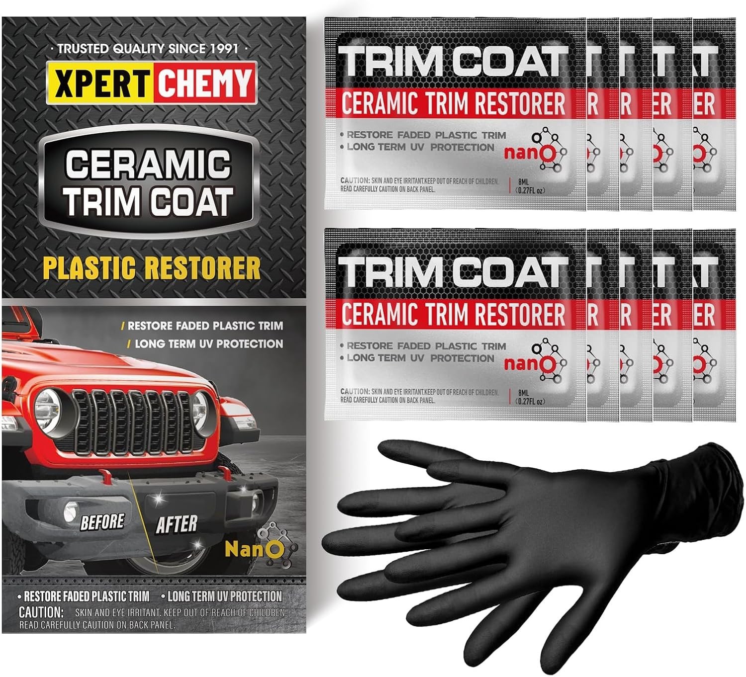 Ceramic Trim Coat Kit, Plastic Restorer for Cars – ‎3.53 ounces – FREE SHIPPING