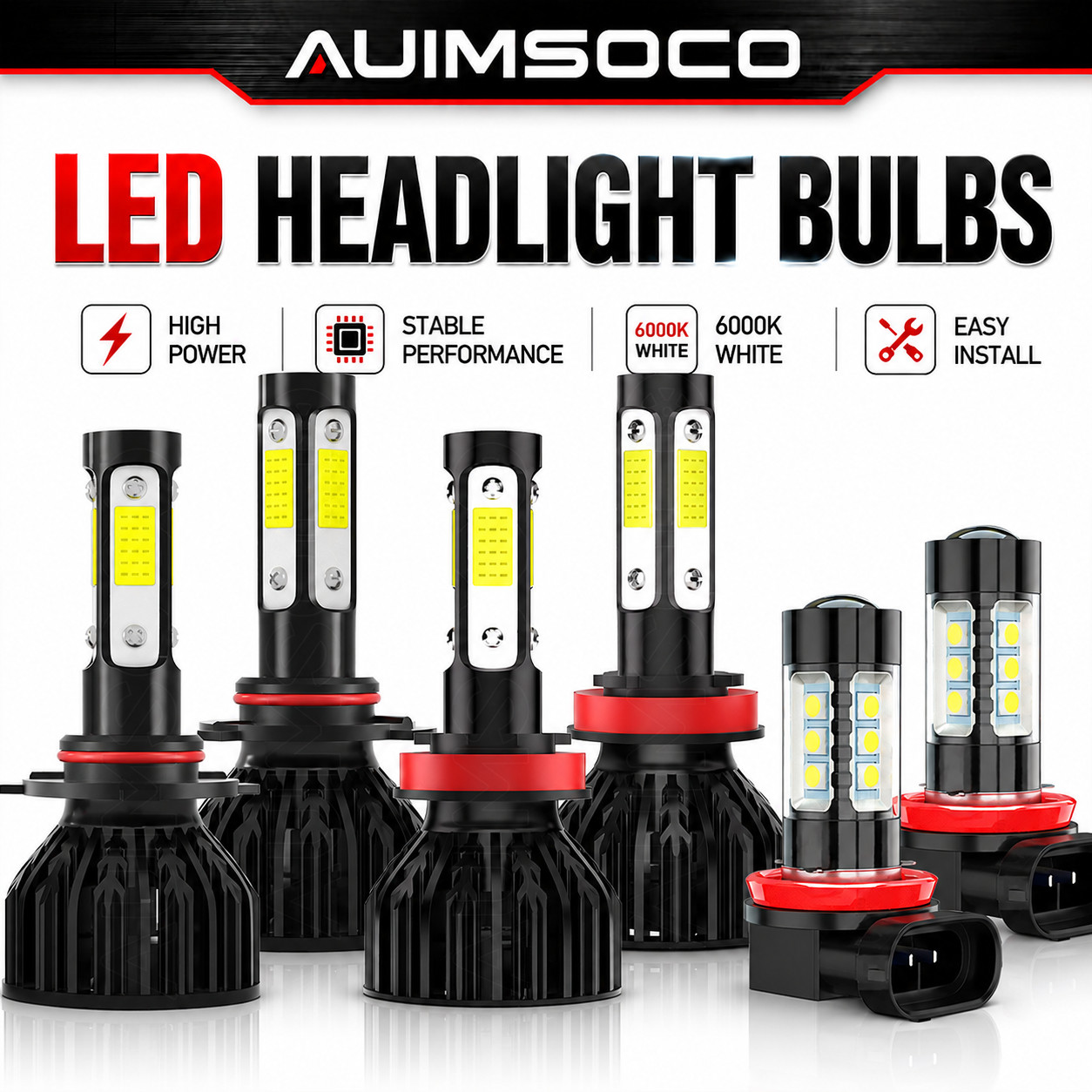 For 2008-2009 Ford Taurus Limited Sedan 4-Door LED Headlight Fog Light Bulb