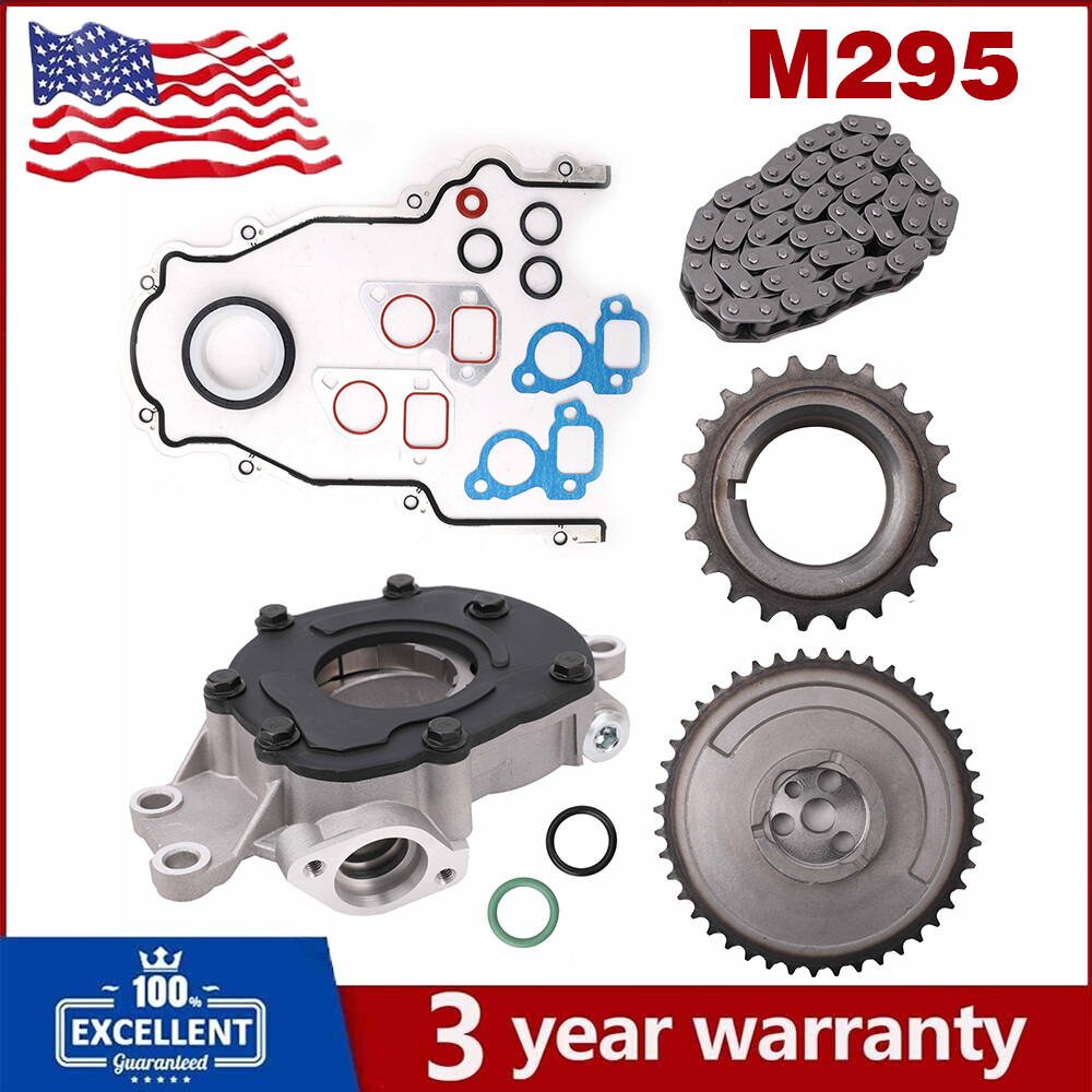 M295 High Volume Oil Pump Kit w/ Gaskets & Timing Chain Fit GM LS 4.8L 5.3L 6.0L