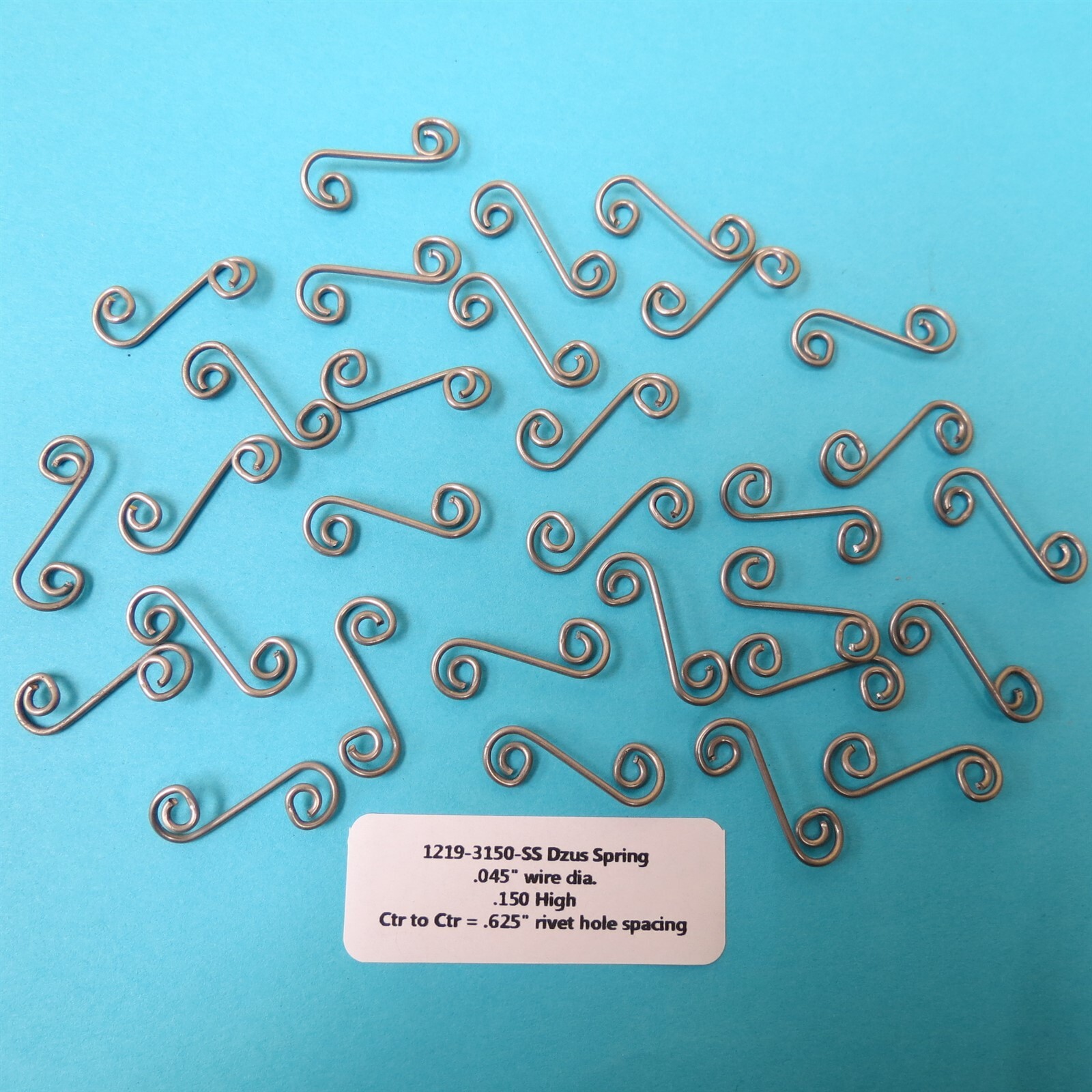 1/4 Turn #3 Dzus Spring .625-.150 Ht Stainless Steel 1219-3150SS / S3-150SS (30)