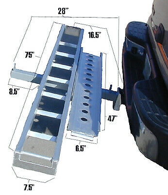 MotoProducts Aluminum Motorcycle Dirt Bike Carrier Trailer Hauler 2″ Hitch Rack
