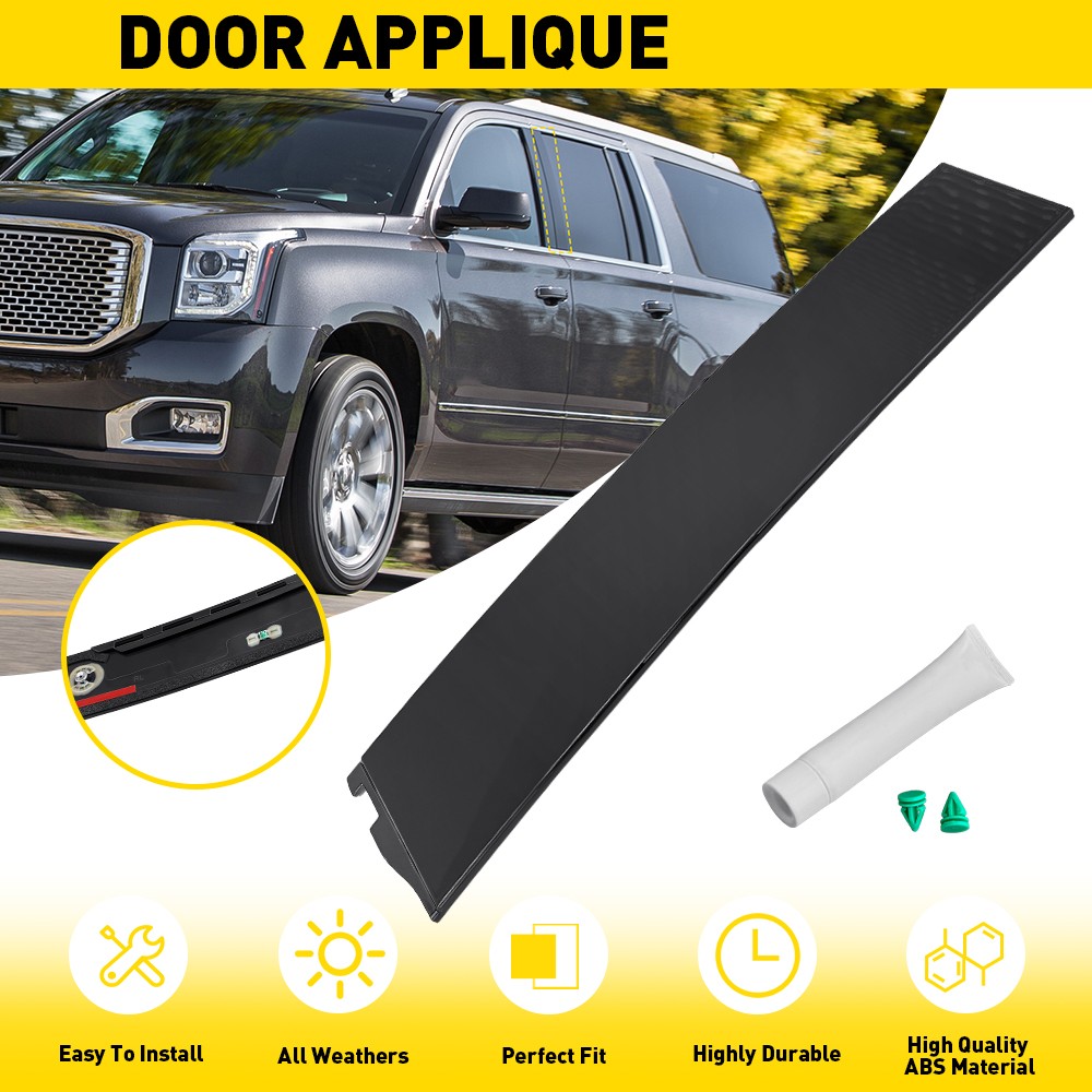 For 2015-2018 GMC Yukon & Yukon XL Black Pillar Post Door Trim Car Accessories 6