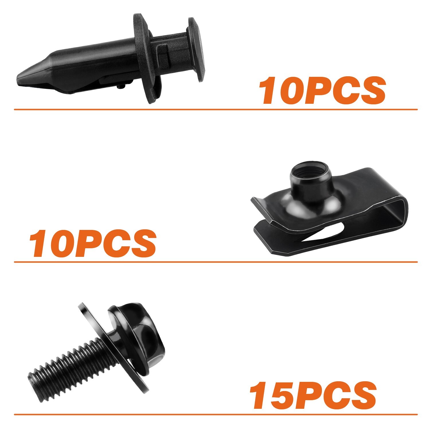 For Toyota Tacoma Truck Pickup Mud Flaps Mounting M6 Bolt Screws U-nuts Clips