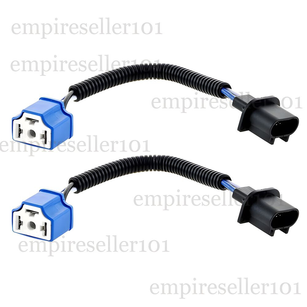 2PCS H4 to H13 Pigtail Headlight Adapter Harness Connector Cables Wiring Socket