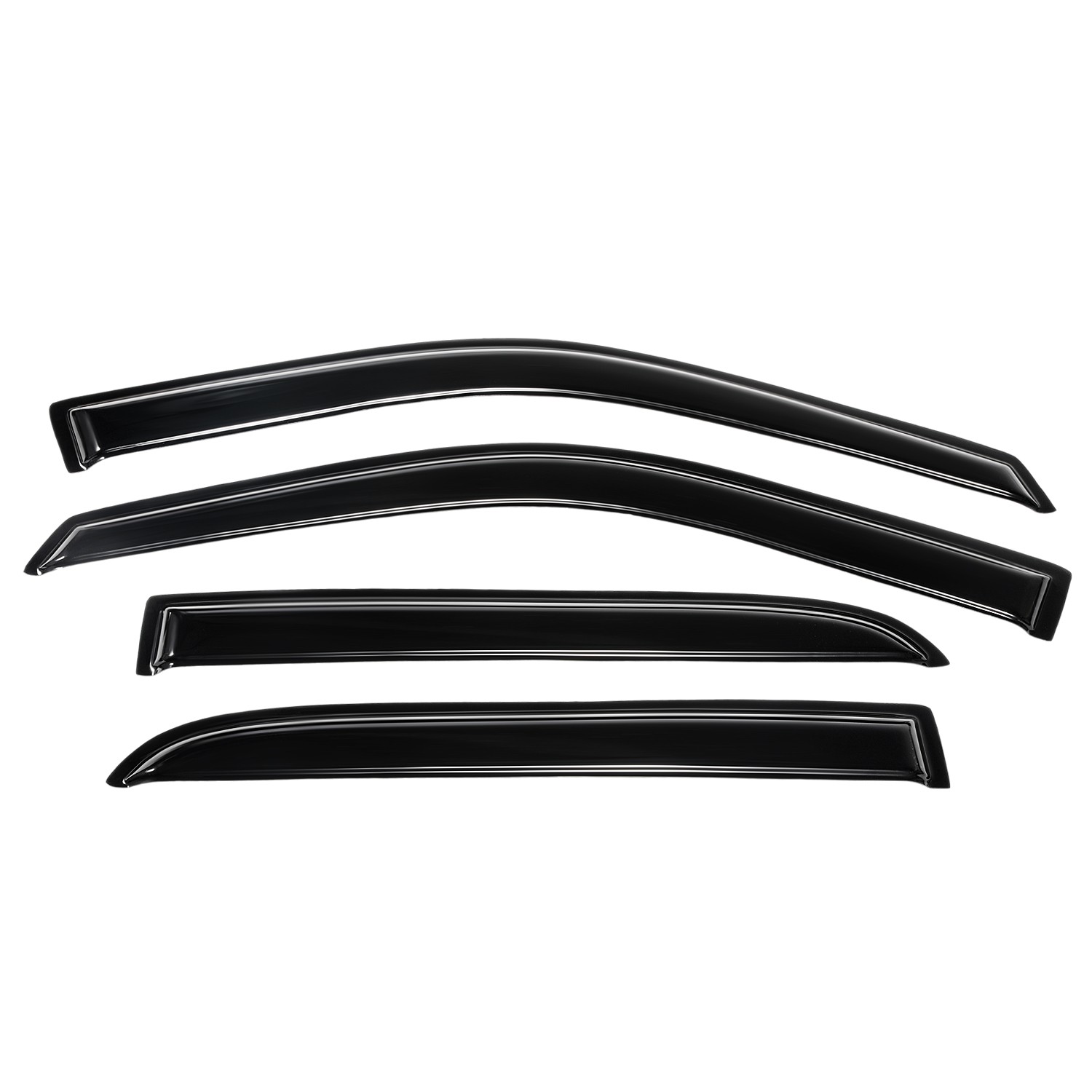 For 2009-2018 Dodge Ram 1500 Crew Cab Window Visor Vent Rain Guards Tape-on