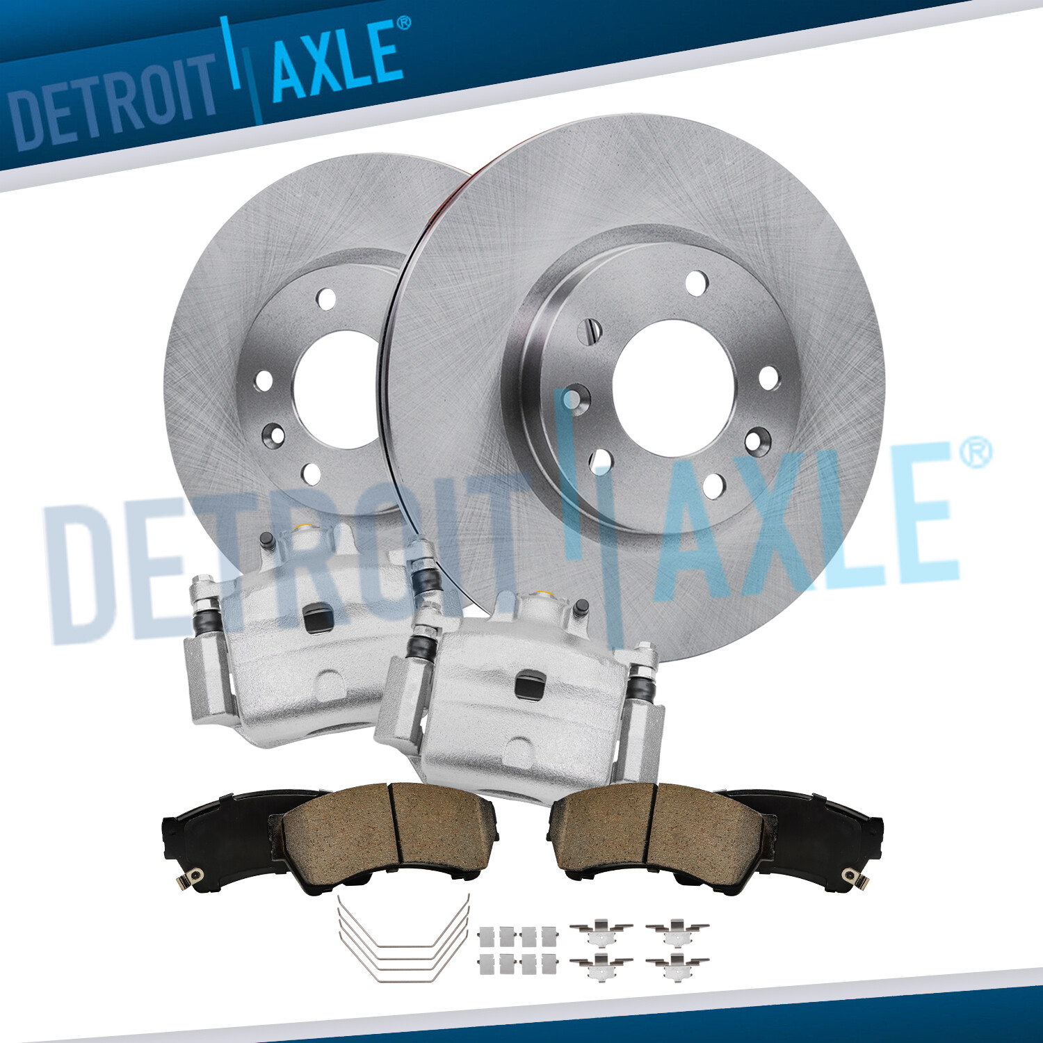 Front Rotors Calipers Ceramic Brake Pads for 2006 – 2012 Ford Fusion Lincoln MKZ