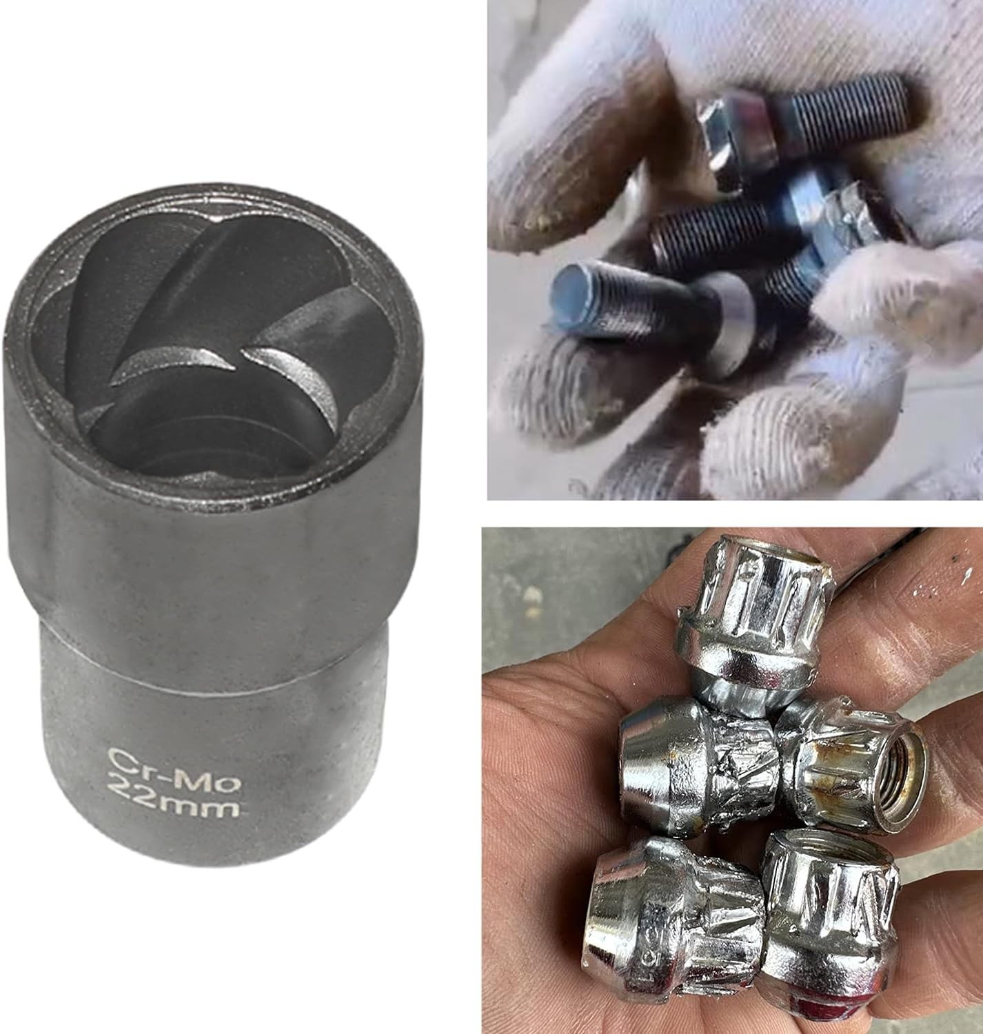 DPTOOL 22 Piece Bolt Nut Extractor Set, 1/2″ and 3/8″ Drive Impact Lug Nut