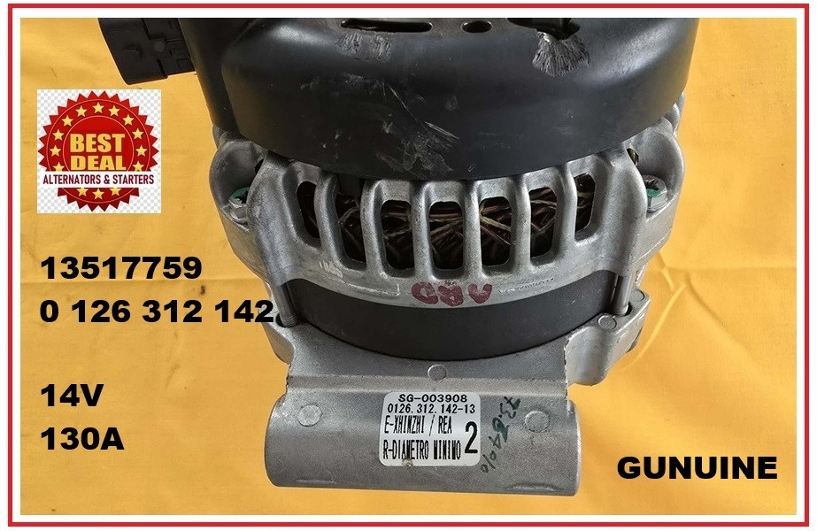 Alternator 13517759 130A 12V Fits 2018-2023 Chevy Equinox 1.5L Turbo L4