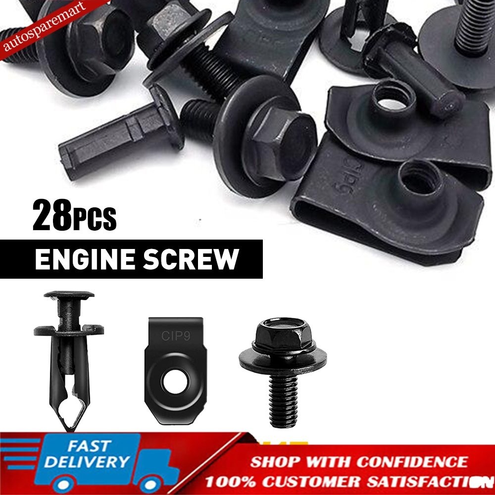 Bumper Splash Shield Hood Engine Push Clip Screw Rivet Body Bolts for Infiniti