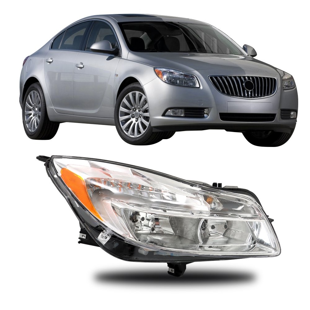 Headlight Replacement For Buick Regal 2011-2013 Right Side Clear Lens Halogen