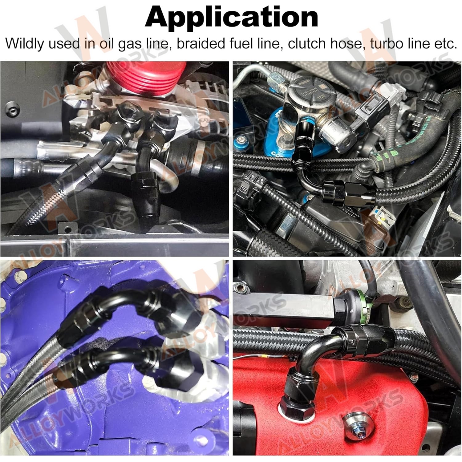 2x 10AN 150 Degree Swivel Hose End Fittings Adaptor fits Braided Fuel Hose.Line.