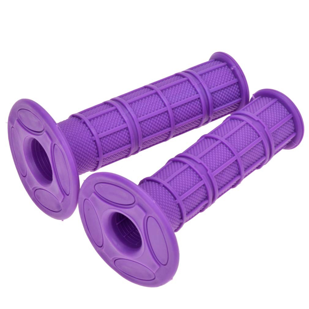 HIAORS Universal 22mm 7/8″ Handlebar Grip Soft Rubber Hand Grips 7/8″, Purple
