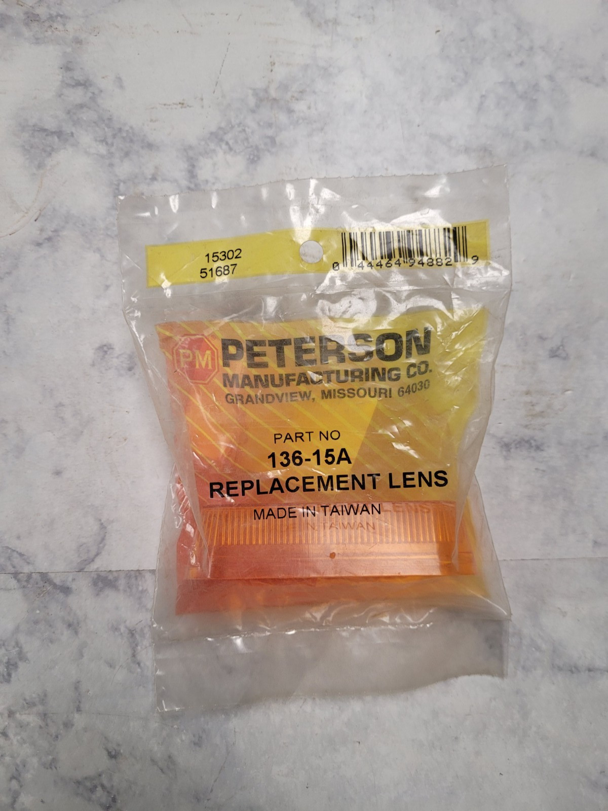 PETERSON 136-15A LENSE ONLY AMBER
