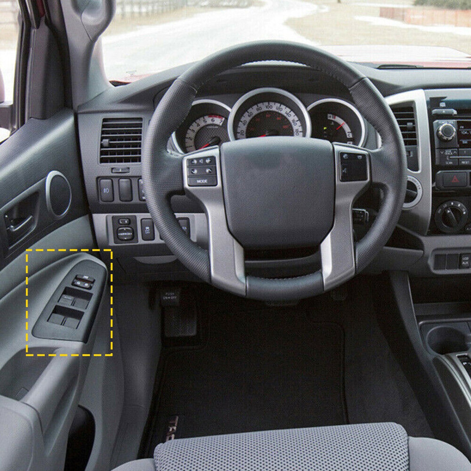 Driver Side Master Door Window Switch Bezel Custom for Toyota Tacoma 2012-2015