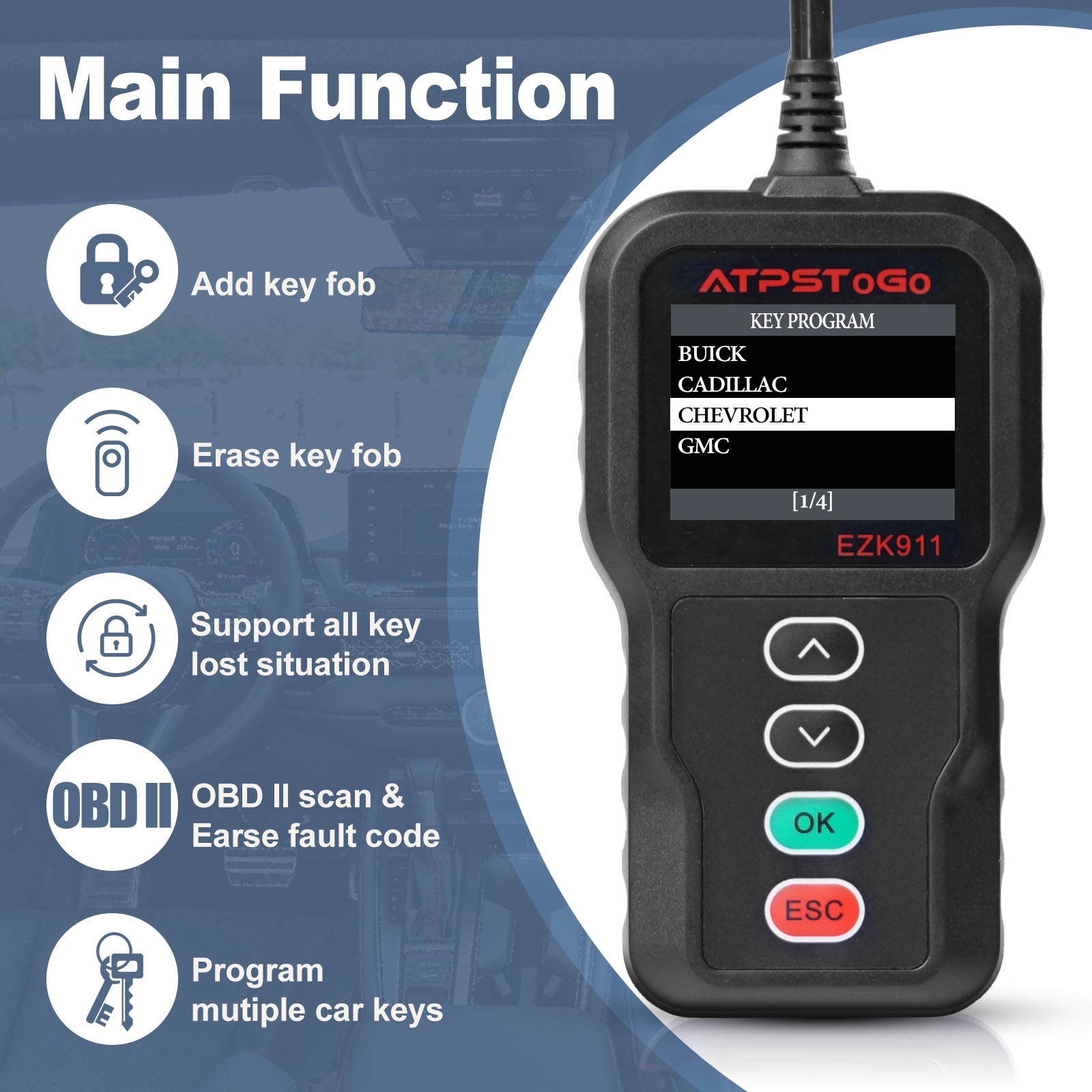 Smart Remote Key Fob Programmer For 2019 2020 2021 GMC Sierra Chevy Silverado(2)