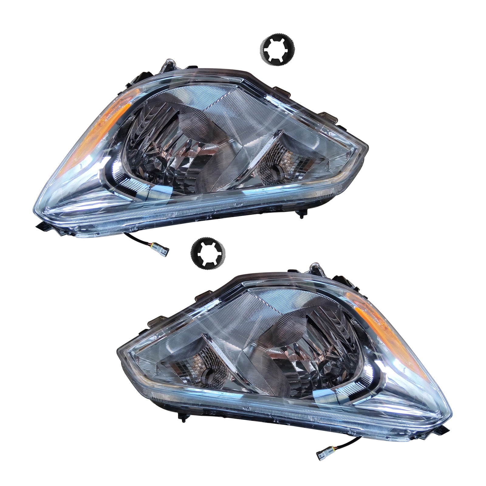Headlight Assembly Left & Right Pair Fits 2017-2020 Mitsubishi Mirage G4