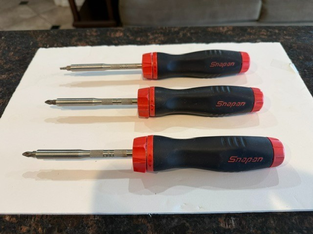 Snap On sgdmrc4 black grip standard ratcheting screwdriver old stock NEW (1)