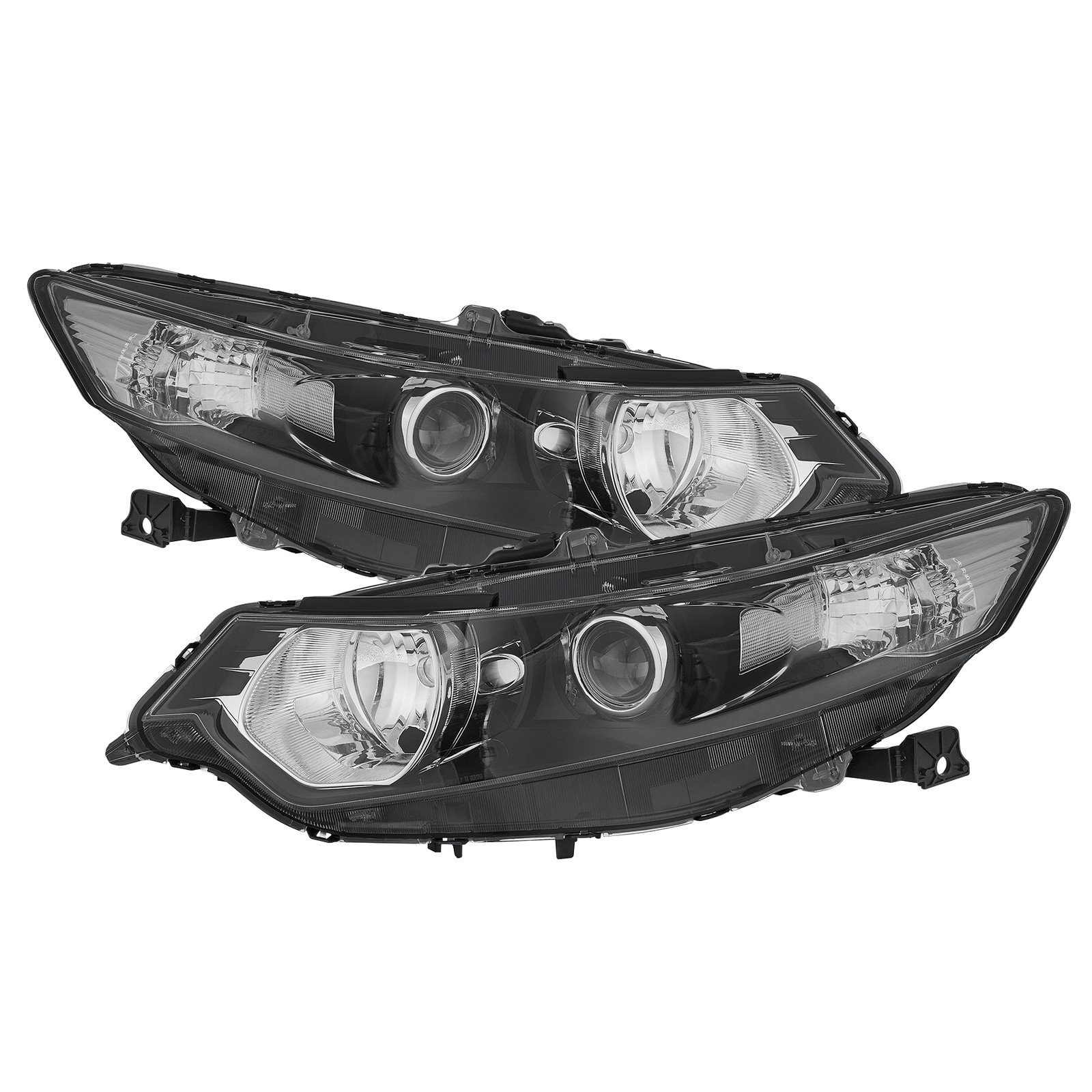 For 2009-2014 Acura TSX Projector HID Type Headlights Headlamps Clear Reflector