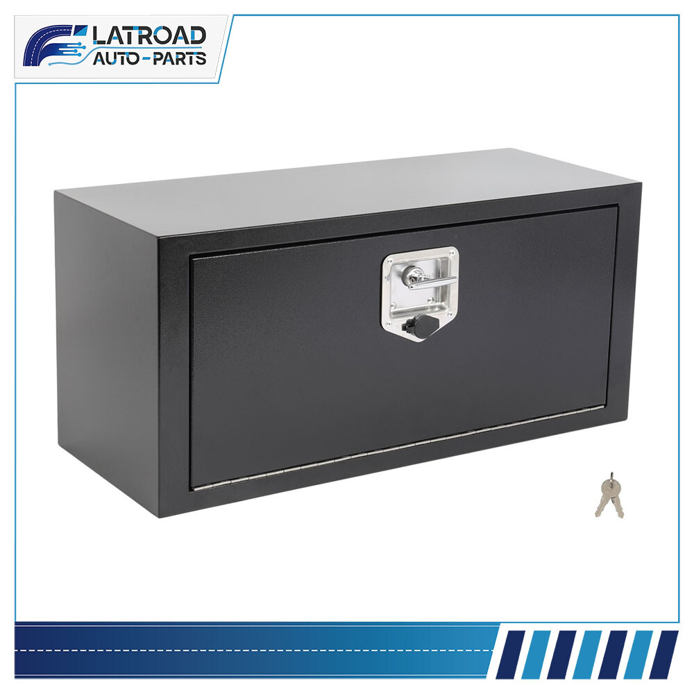 30″X12″X14″Iron Underbody Truck Storage Tool Box w/Lock Heavy Duty