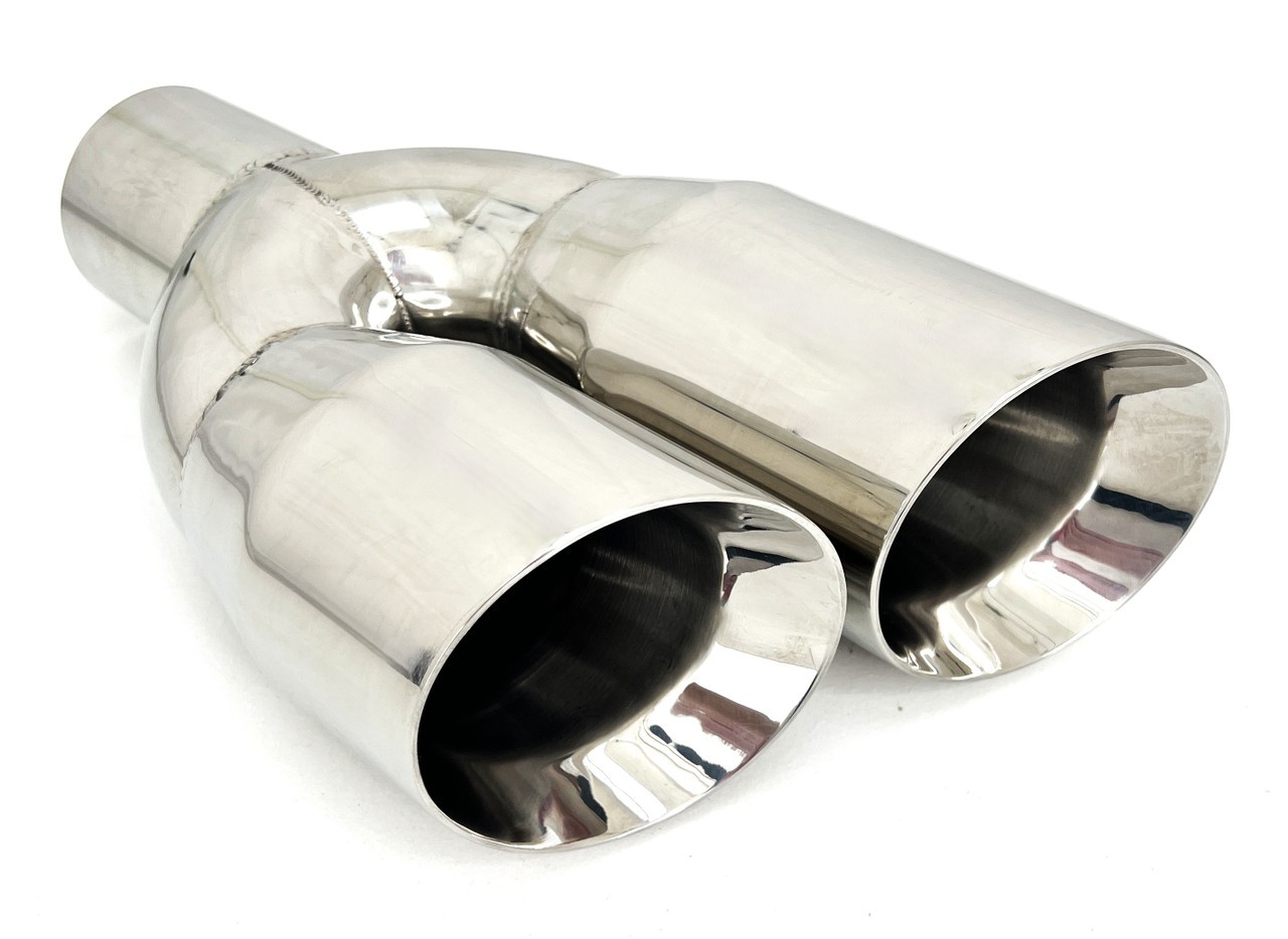 Exhaust Tip 3.00″ Inlet 4.00″ Outlet 13.00″ long WDWDRS40013-300-HP-SS Dual Roun